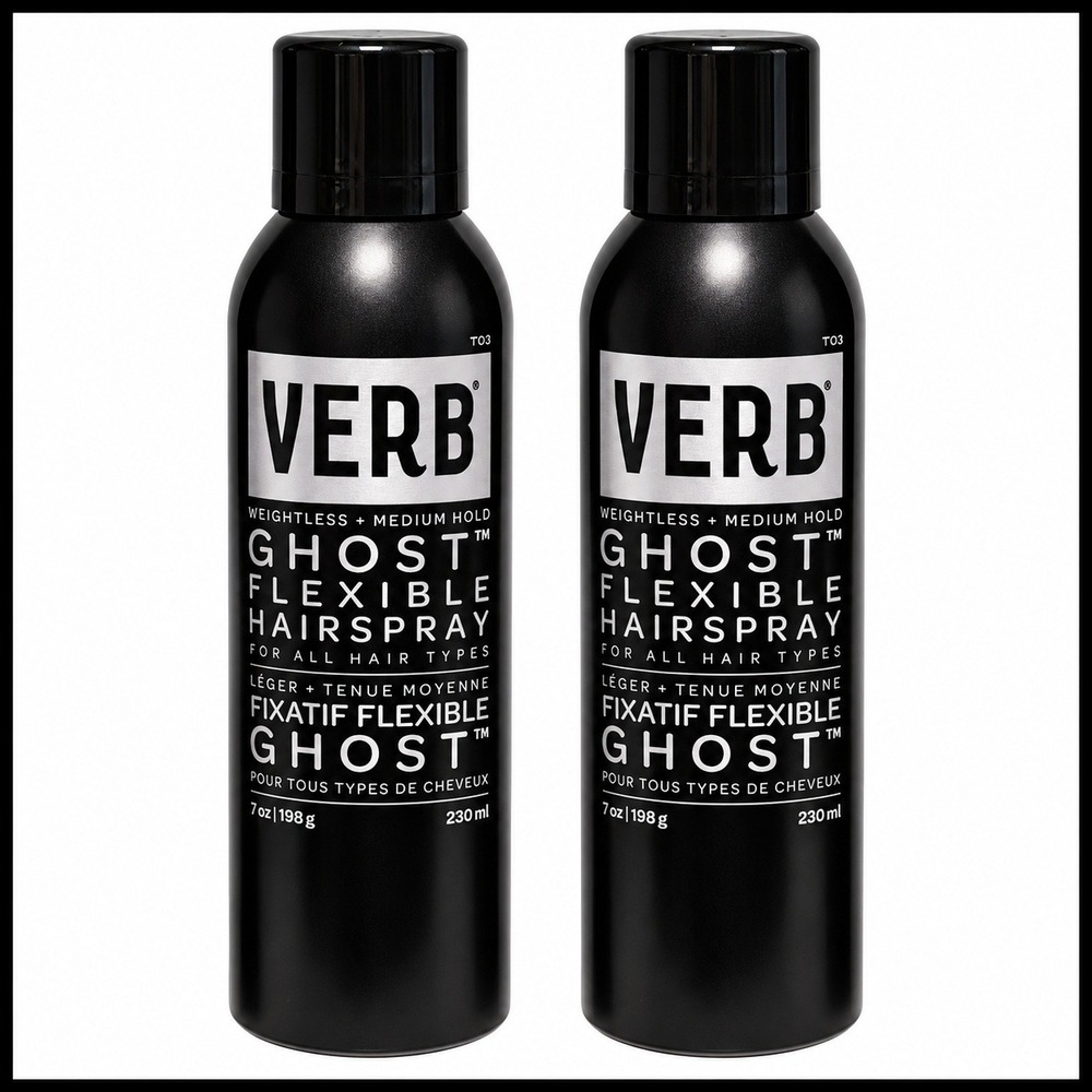 Verb Ghost Flexible Hairspray Weightless Medium Hold 7oz Set of 2